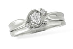 Allison Kaufman Diamond Bridal Set in 14K White Gold, 0.15 ctw