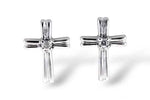 Allison Kaufman Diamond Earrings in 14K White Gold, 0.03 ctw (E1272)