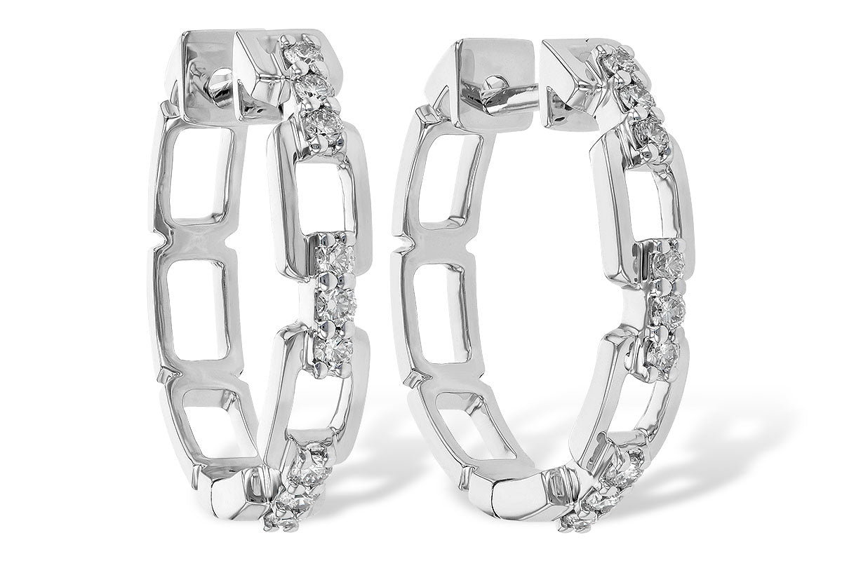 Allison Kaufman Diamond Earrings in 14K White Gold, 0.25 ctw (E1992)