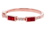Allison Kaufman Ruby & Diamond Wedding Band in 14K Rose Gold, 0.41 ctw, alternate view