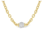 Allison Kaufman Diamond Necklace in 14K Yellow & White Gold, 1.27 ctw
