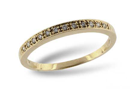 Allison Kaufman Diamond Wedding Band in 14K Yellow Gold, 0.06 ctw (W1714)