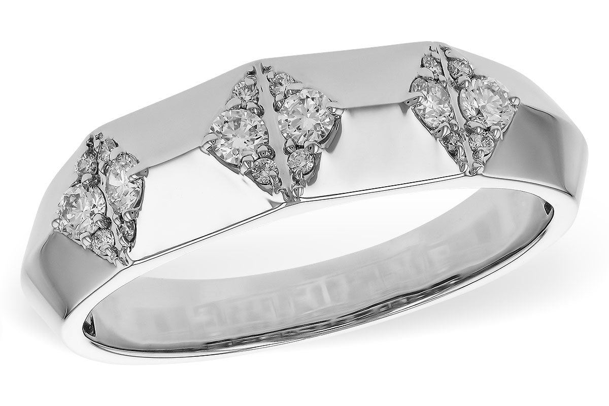 Allison Kaufman Diamond Wedding Band in 14K White Gold, 0.24 ctw (W2696)