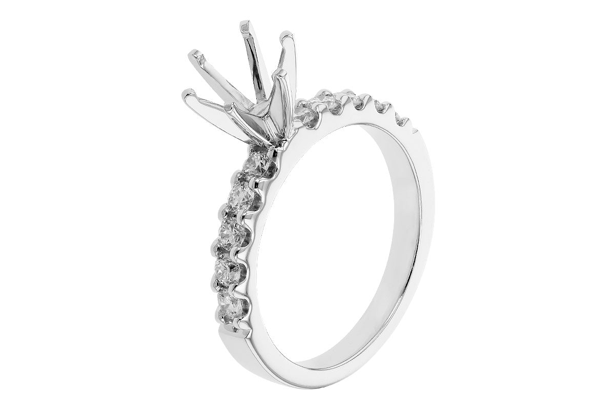 Allison Kaufman Diamond Engagement Ring Semi-Mount in 14K White Gold, 0.50 ctw (L7855), alternate view