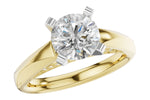 Allison Kaufman Diamond Engagement Ring Semi-Mount in 14K Yellow Gold, 0.08 ctw (L7943)