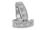 Allison Kaufman Baguette Diamond Earrings in 14K White Gold, 0.18 ctw, alternate view