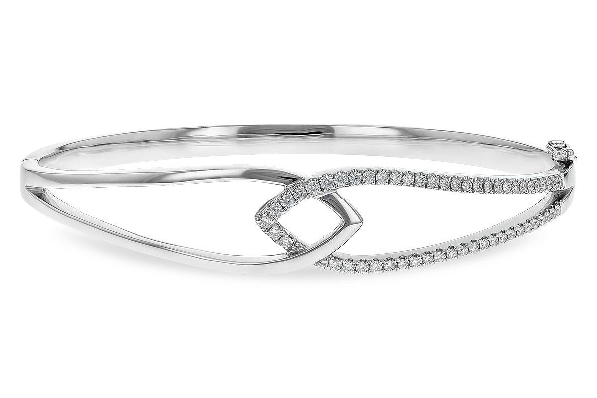 Allison Kaufman Diamond Bangle Bracelet in 14K White Gold, 0.50 ctw (B1254)