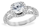 Allison Kaufman Diamond Engagement Ring Semi-Mount in 14K White Gold, 0.16 ctw (L7718)