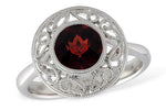 Allison Kaufman Garnet Ring in 14K White Gold, 1.54 ctw