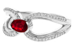 Allison Kaufman Ruby & Diamond Ring in 14K White Gold, 0.67 ctw, alternate view