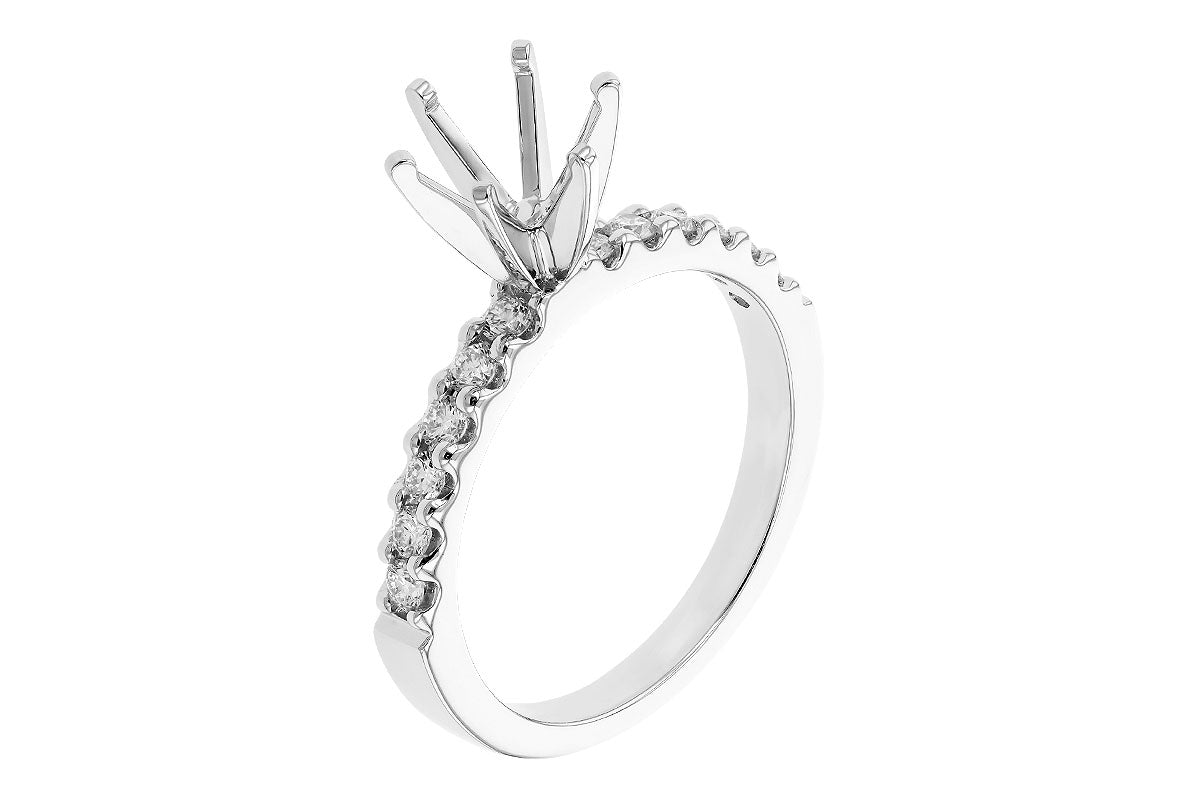 Allison Kaufman Diamond Engagement Ring Semi-Mount in 14K White Gold, 0.33 ctw (L7854), alternate view