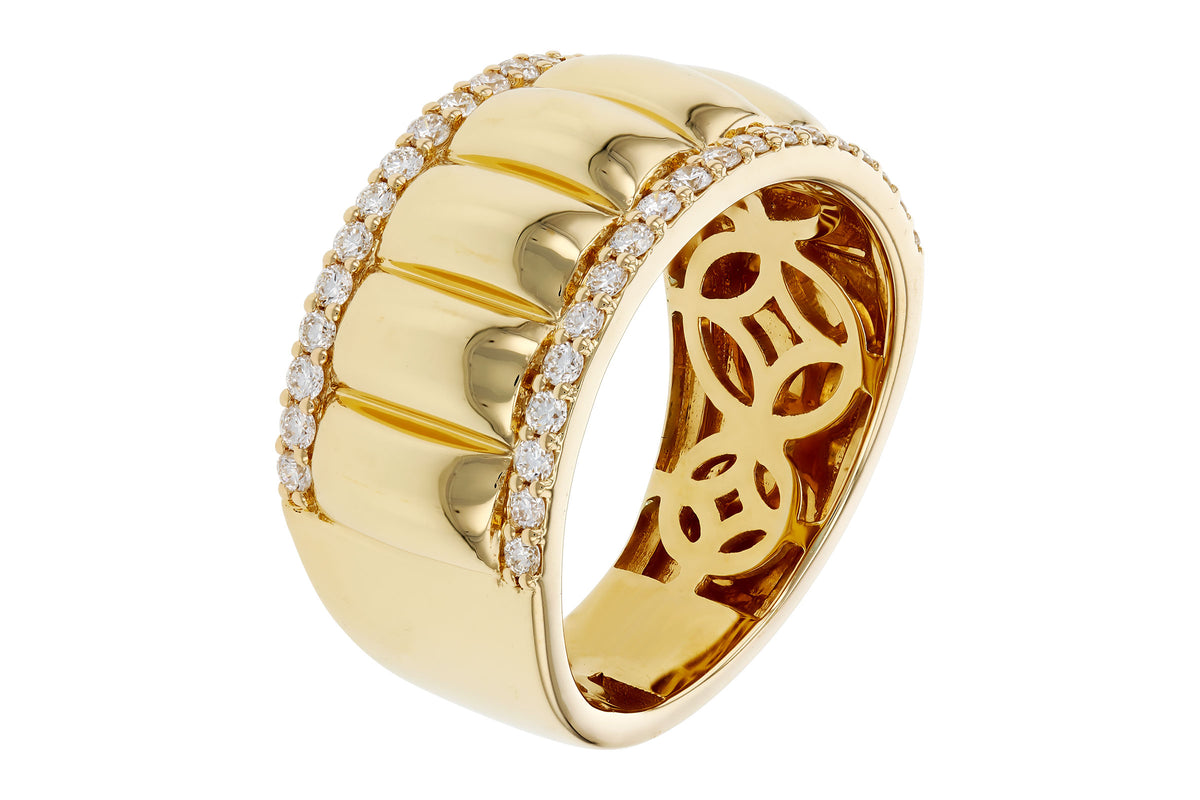 Allison Kaufman Diamond Wedding Band in 14K Yellow Gold, 0.42 ctw, alternate view