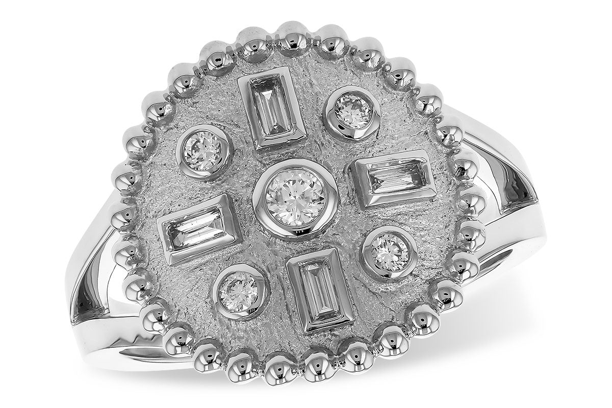 Allison Kaufman Baguette Diamond Ring in 14K White Gold, 0.19 ctw