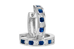 Allison Kaufman Sapphire & Diamond Earrings in 14K White Gold, 1.02 ctw, alternate view