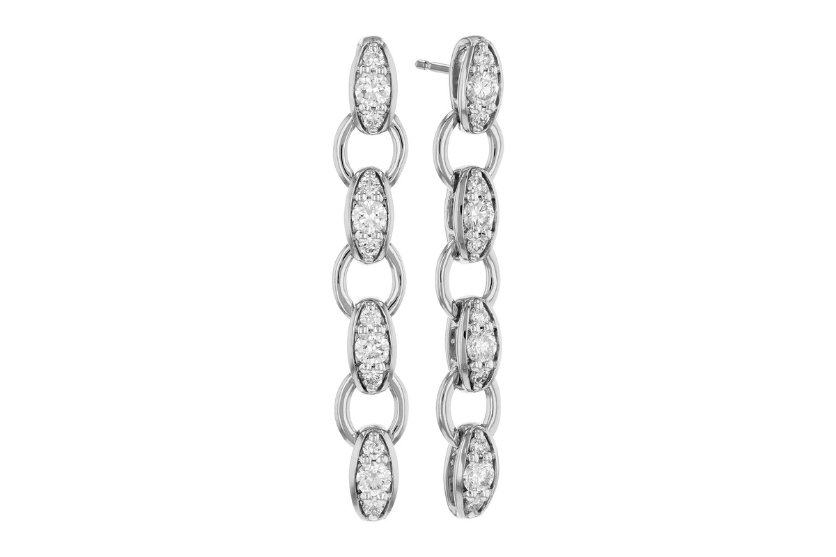 Allison Kaufman Diamond Earrings in 14K White Gold, 0.65 ctw