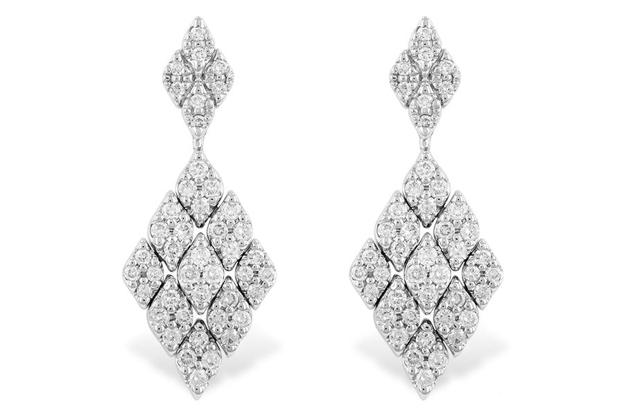 Allison Kaufman Diamond Earrings in 14K White Gold, 1.45 ctw