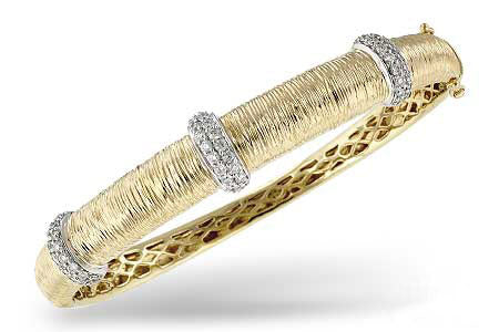 Allison Kaufman Diamond Bangle Bracelet in 14K Yellow Gold, 0.64 ctw