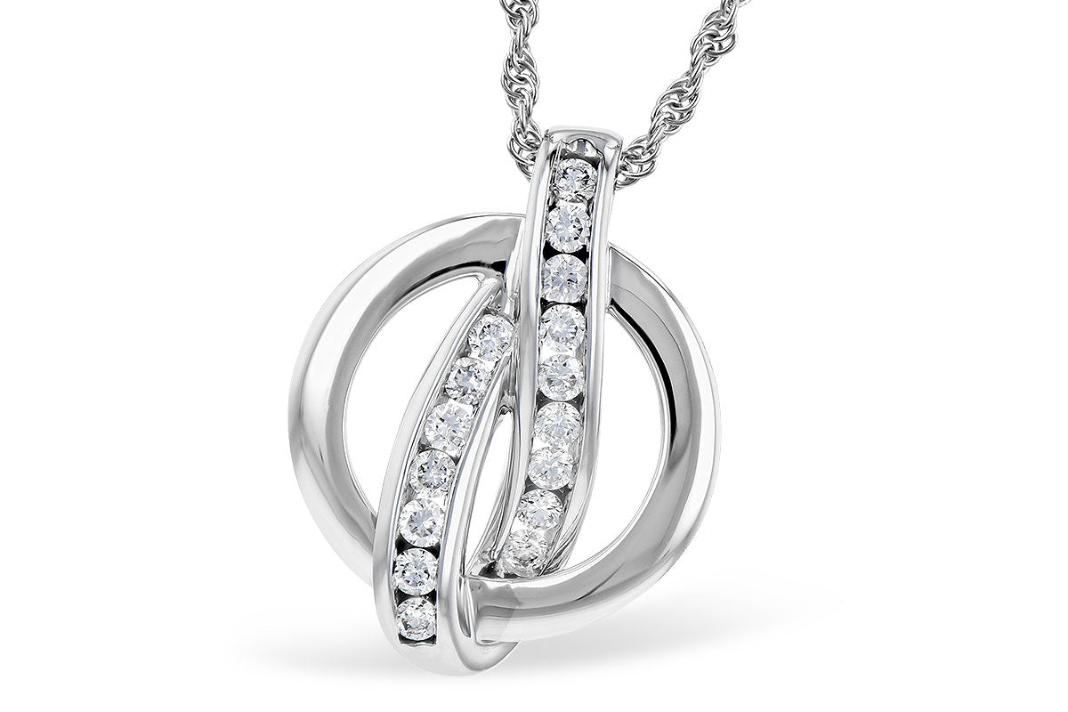 Allison Kaufman Diamond Necklace in 14K White Gold, 0.25 ctw (N8233)
