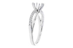 Allison Kaufman Diamond Engagement Ring Semi-Mount in 14K White Gold, 0.15 ctw, alternate view