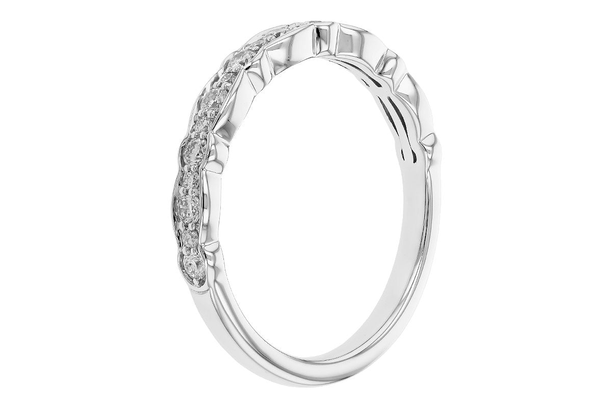 Allison Kaufman Diamond Wedding Band in 14K White Gold, 0.32 ctw (W2563), alternate view