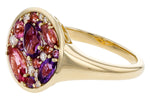 Allison Kaufman Amethyst, Pink Tourmaline & Diamond Ring in 14K Yellow Gold, 1.45 ctw, alternate view