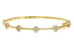 Allison Kaufman Diamond Bangle Bracelet in 14K Yellow Gold, 0.66 ctw, alternate view