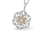 Allison Kaufman Diamond Necklace in 14K Yellow & White Gold, 0.25 ctw (N8281)