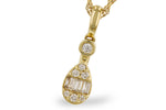 Allison Kaufman Baguette Diamond Necklace in 14K Yellow Gold, 0.14 ctw