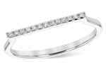 Allison Kaufman Diamond Ring in 14K White Gold, 0.06 ctw