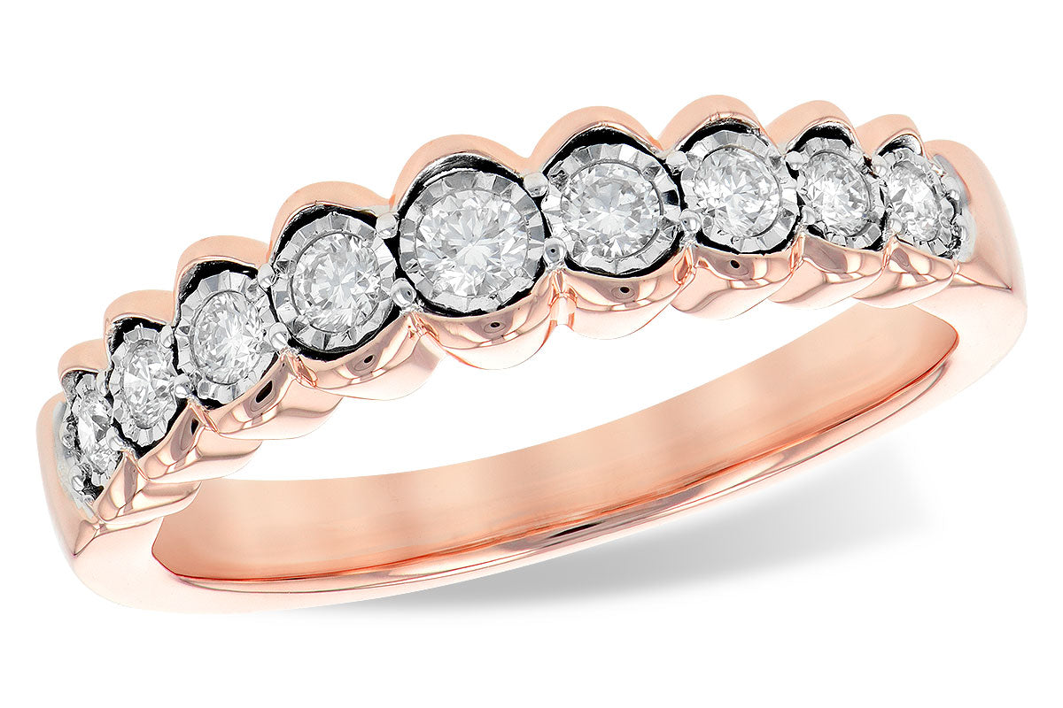 Allison Kaufman Diamond Wedding Band in 14K Rose Gold, 0.24 ctw (W2331)