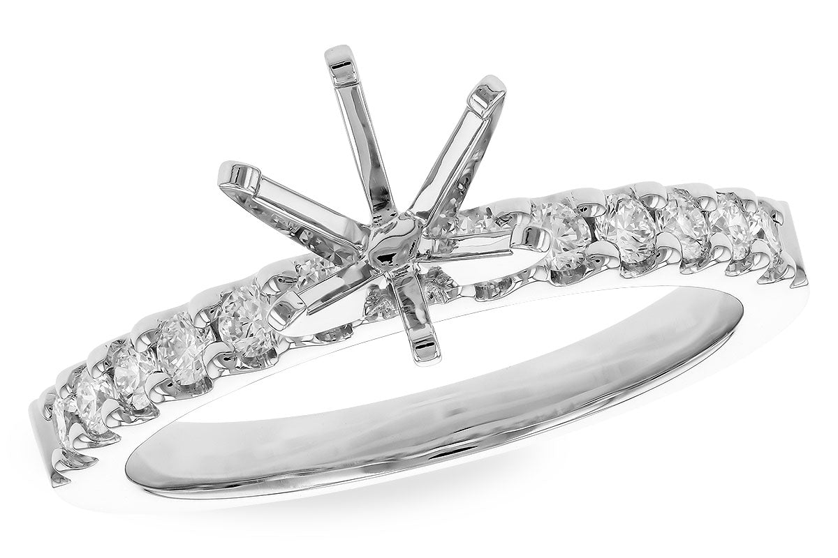 Allison Kaufman Diamond Engagement Ring Semi-Mount in 14K White Gold, 0.33 ctw (L7854)