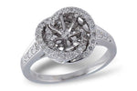 Allison Kaufman Diamond Engagement Ring Semi-Mount in 14K White Gold, 0.58 ctw (L7372)