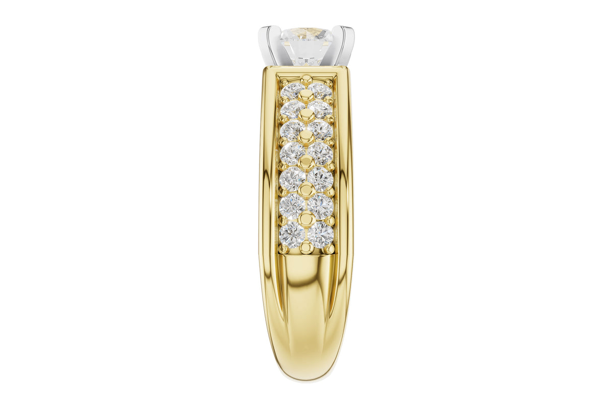 Allison Kaufman Diamond Engagement Ring Semi-Mount in 14K Yellow Gold, 0.70 ctw, alternate view