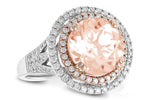 Allison Kaufman Morganite & Diamond Ring in 14K Two-Tone Gold, 4.50 ctw