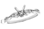 Allison Kaufman Diamond Engagement Ring Semi-Mount in 14K White Gold, 0.14 ctw (L7714), alternate view