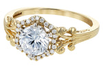 Allison Kaufman Diamond Engagement Ring Semi-Mount in 14K Yellow Gold, 0.09 ctw, alternate view