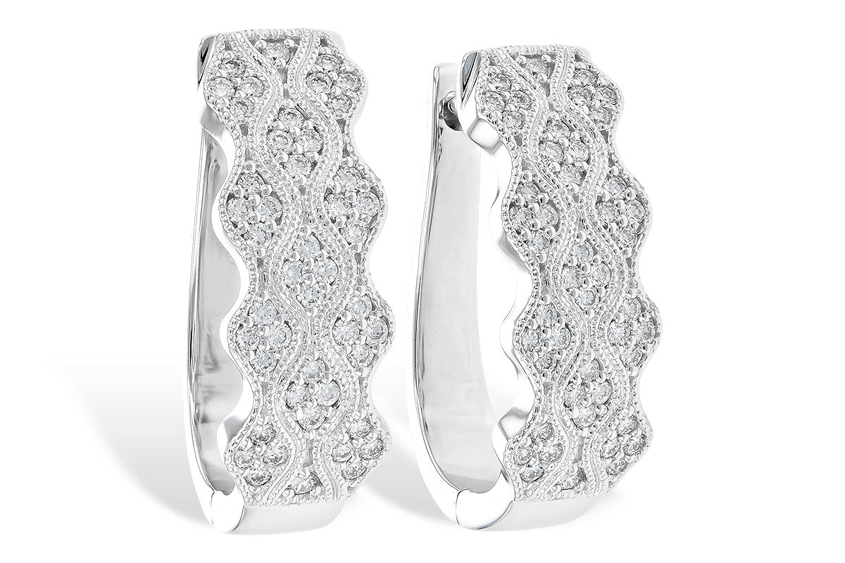 Allison Kaufman Diamond Earrings in 14K White Gold, 0.55 ctw