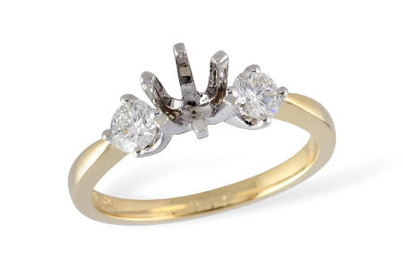 Allison Kaufman Diamond Engagement Ring Semi-Mount in 14K Yellow Gold, 0.40 ctw
