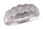 Allison Kaufman Diamond Wedding Band in 14K White Gold, 1.00 ctw (W2130)