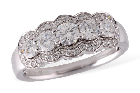 Allison Kaufman Diamond Wedding Band in 14K White Gold, 1.00 ctw (W2130)
