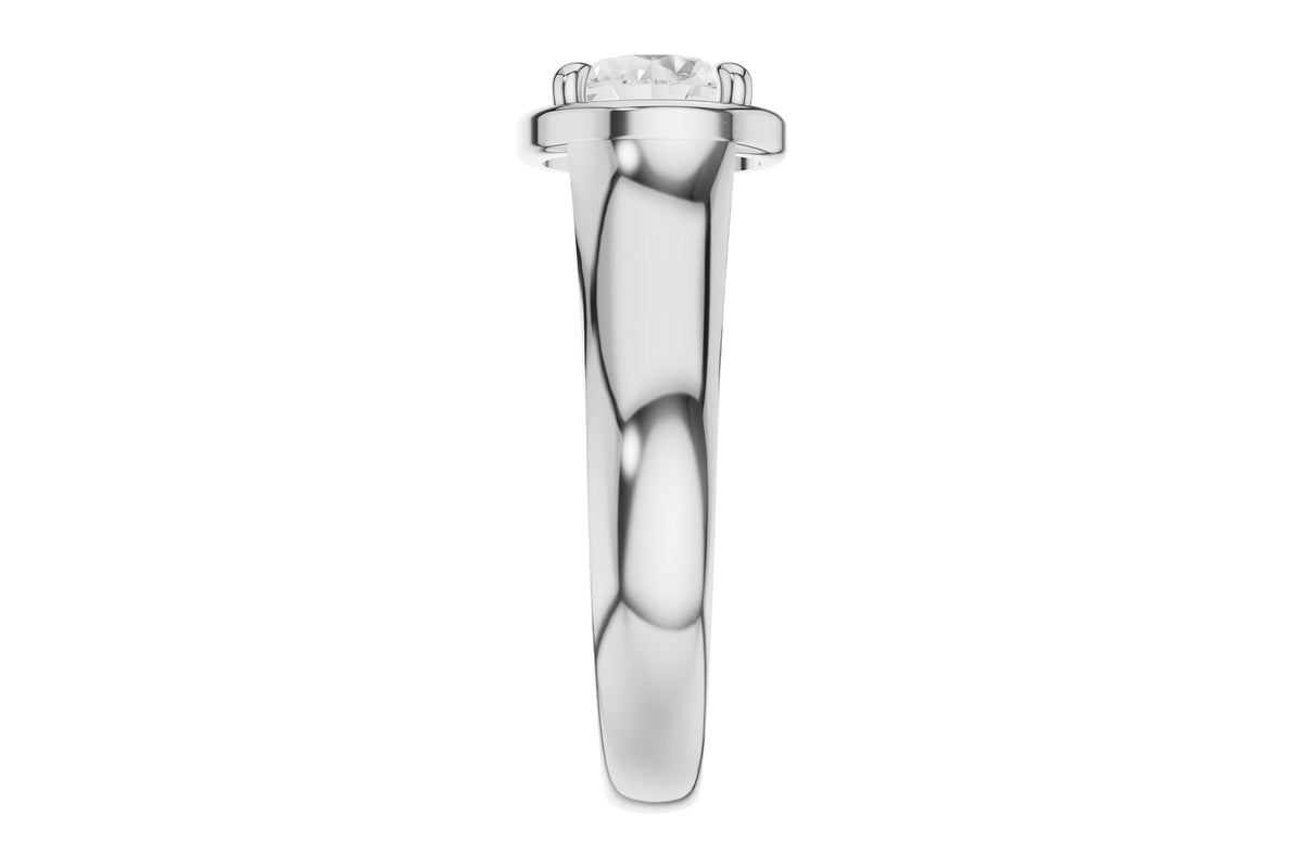 Allison Kaufman Diamond Engagement Ring Semi-Mount in 14K White Gold, 0.09 ctw (L7923), alternate view
