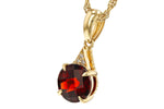 Allison Kaufman Garnet & Diamond Necklace in 14K Yellow Gold, 1.47 ctw, alternate view