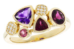 Allison Kaufman Multi-Gemstone & Diamond Ring in 14K Yellow Gold, 1.40 ctw