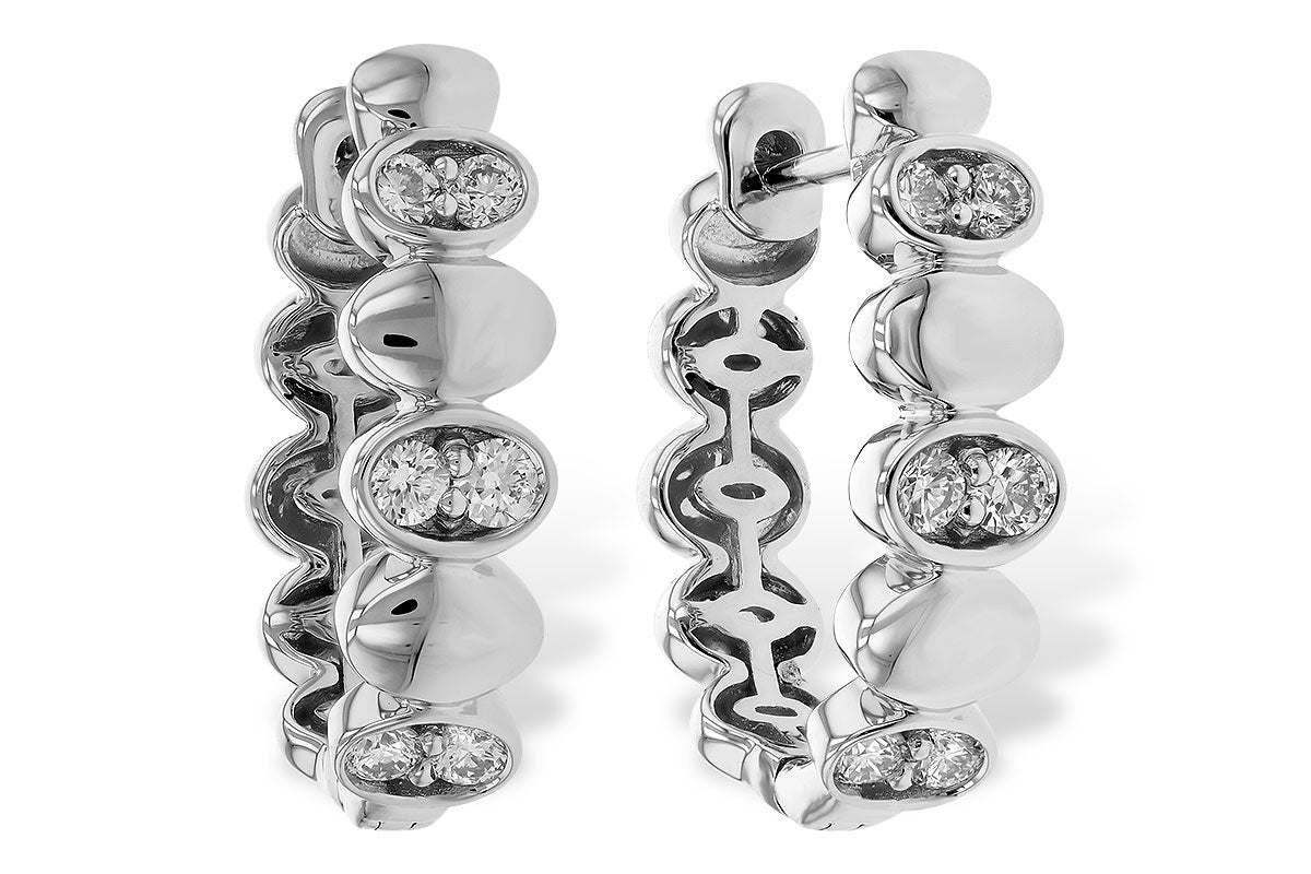 Allison Kaufman Diamond Earrings in 14K White Gold, 0.36 ctw (E2398)