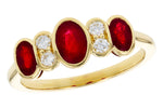 Allison Kaufman Ruby & Diamond Ring in 14K Yellow Gold, 1.29 ctw