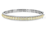 Allison Kaufman Yellow Diamond Bangle Bracelet in 14K Two-Tone Gold, 5.63 ctw