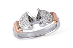 Allison Kaufman Diamond Engagement Ring Semi-Mount in 14K Two-Tone Gold, 0.26 ctw
