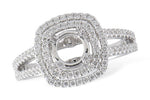 Allison Kaufman Diamond Engagement Ring Semi-Mount in 14K White Gold, 0.57 ctw (LR133-57)