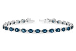 Allison Kaufman London Blue Topaz & Diamond Bracelet in 14K White Gold, 9.55 ctw