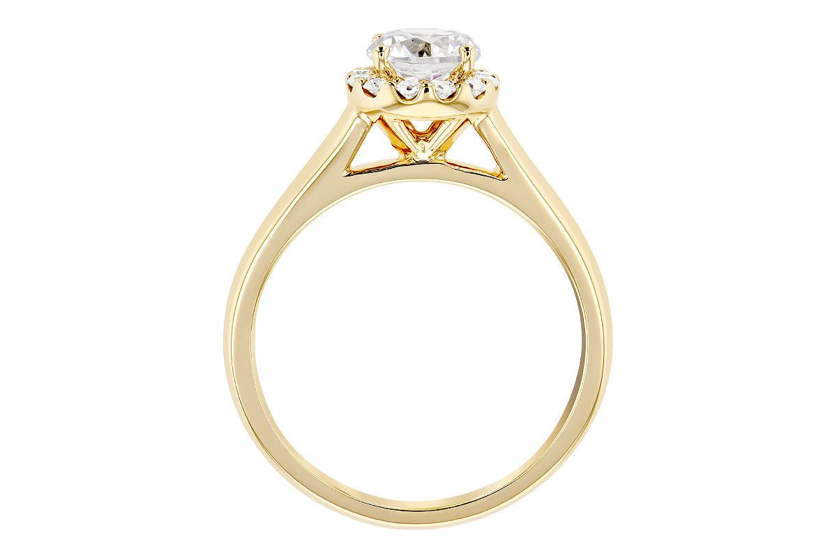 Allison Kaufman Diamond Engagement Ring Semi-Mount in 14K Yellow Gold, 0.19 ctw (LR113-19), alternate view